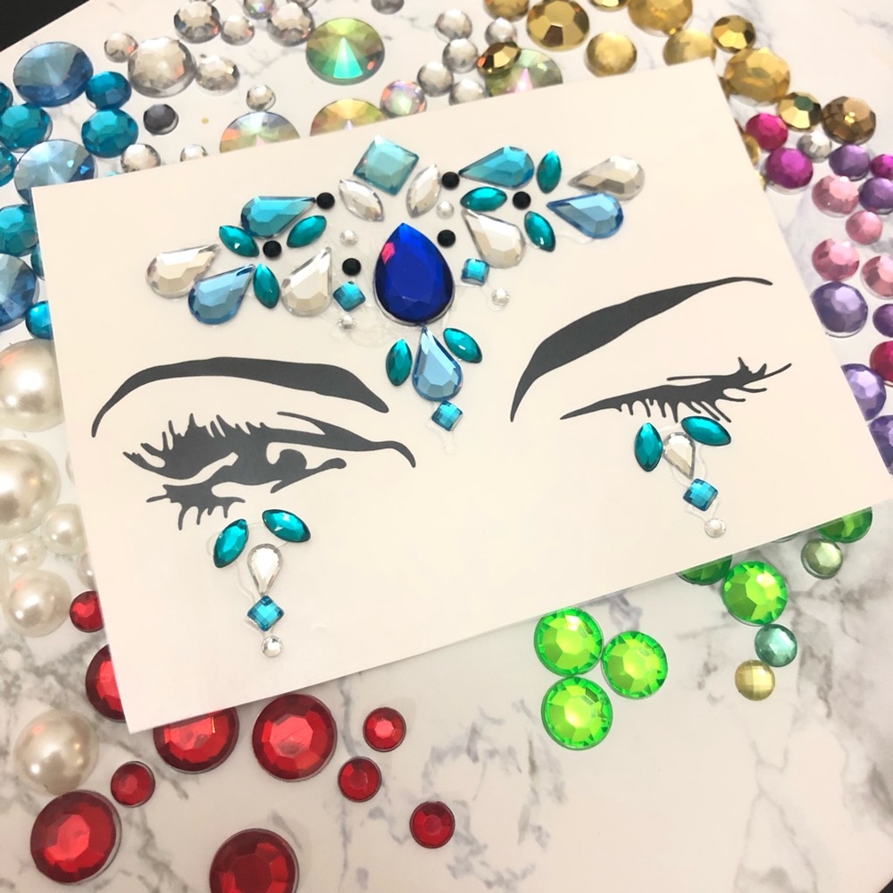 {KINSLEY} boho bling coachella rave face jewels - Picture 1 of 5